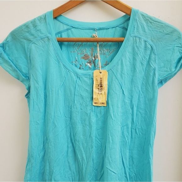 New with tags Da-Nang blue short sleeves  tee size S - Picture 2 of 7